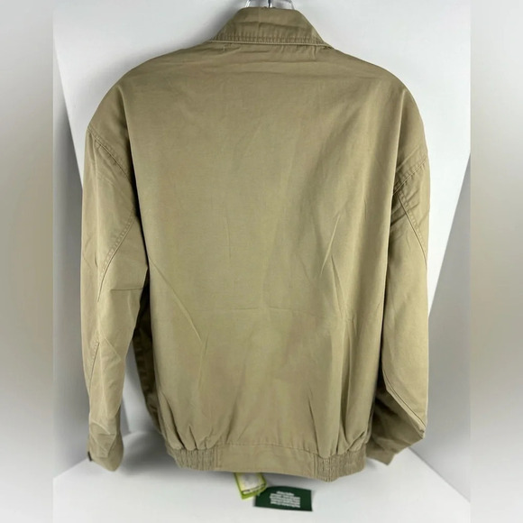 Vintage Hang Ten Men's Beige Bomber style Jacket Size L Casual Lightweight - Picture 8 of 10